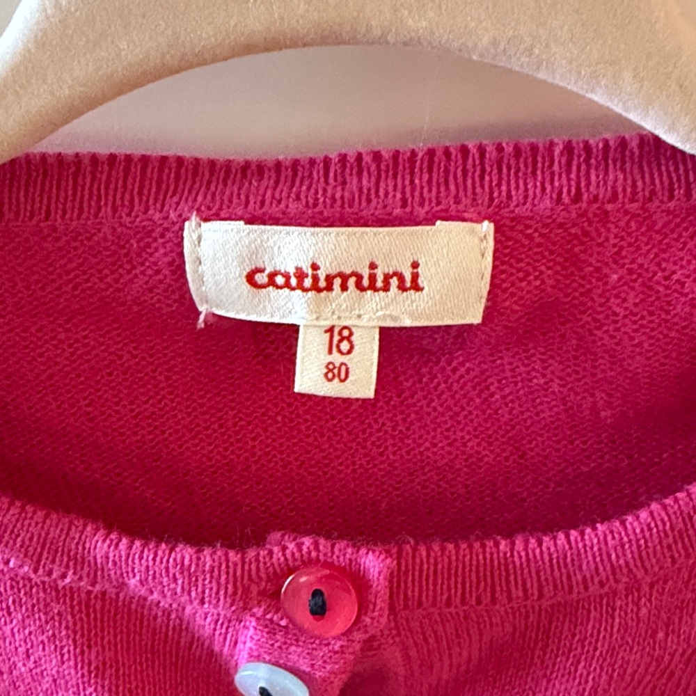 Catimini Pink Button Down Cardigan for Kids - Picture 2 of 6